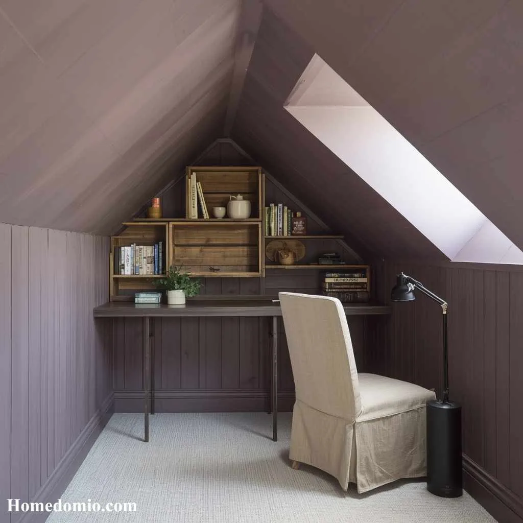 Attic Garret With Sloped Ceiling