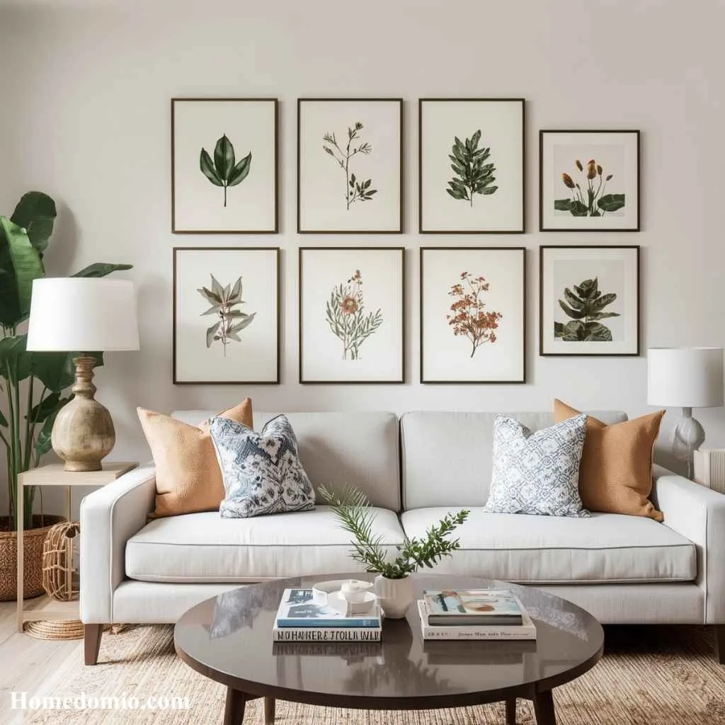 15 Picture Wall Ideas Living Room Designs Worth Trying 7 Botanical and Nature Prints