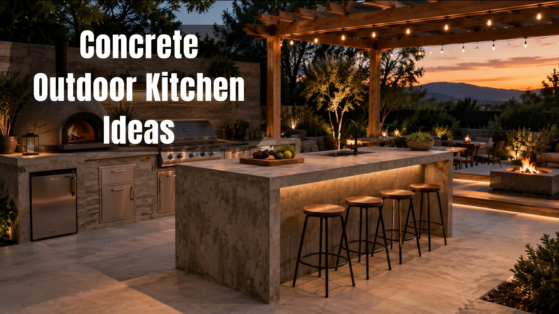 Concrete Outdoor Kitchen Ideas for Your Backyard 1 Concrete Outdoor Kitchen Ideas