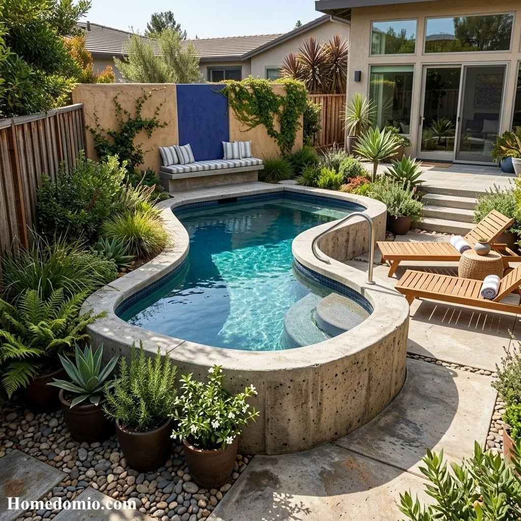 15 Small Backyard Pool Ideas For Your Tiny Yard Now 14 Concrete Pocket Pools