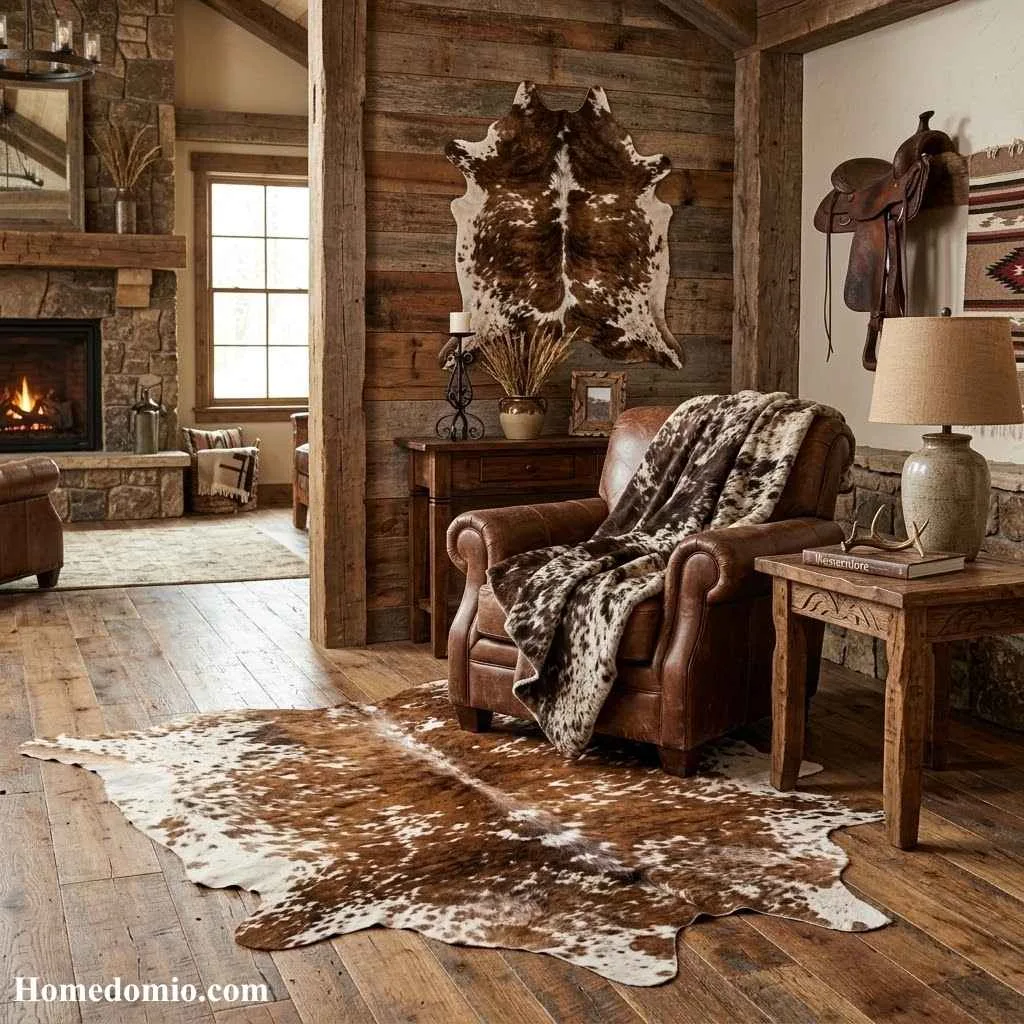 Western Room Ideas to Bring Rustic Charm Home 13 Cowhide Rugs and Throws