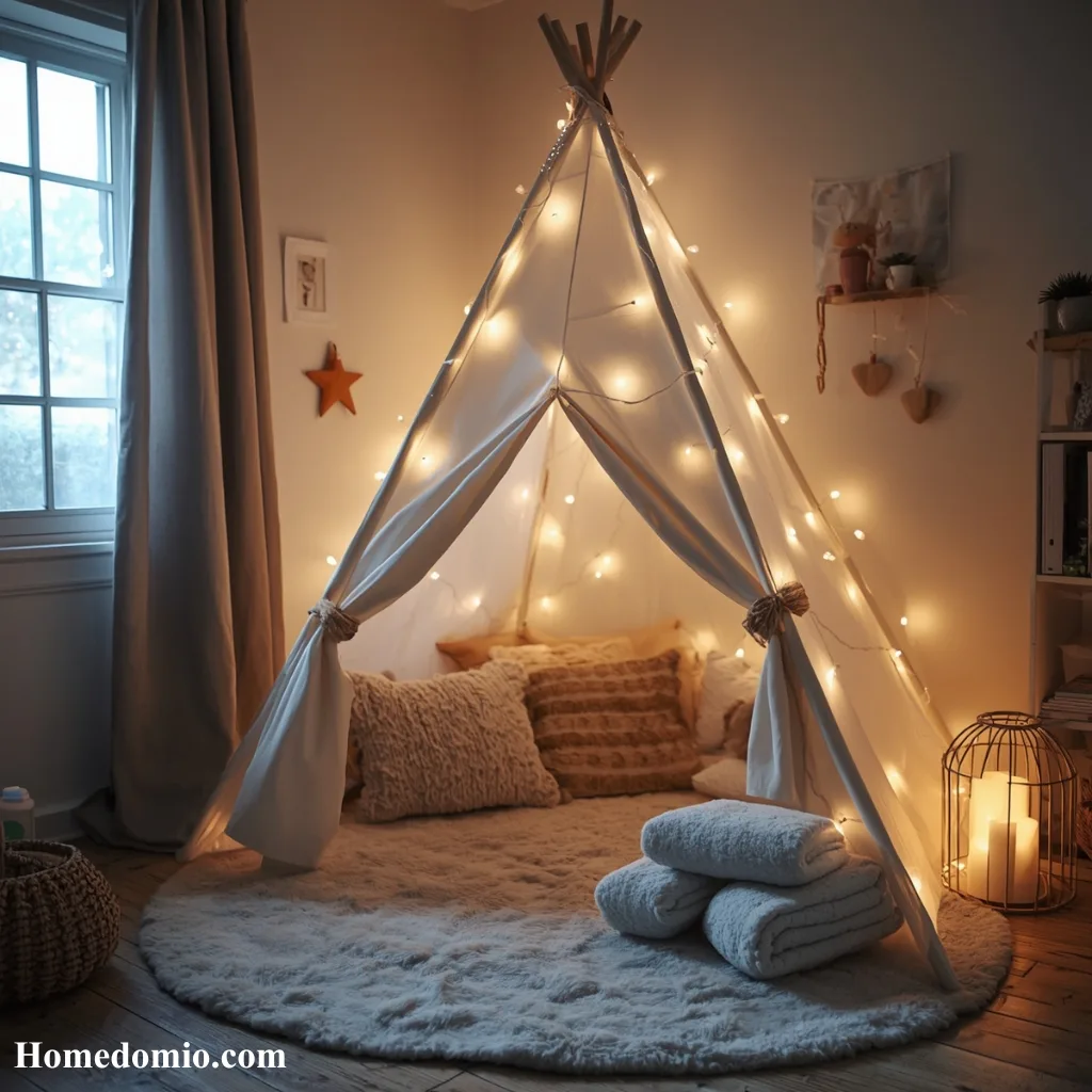 12+ Playroom Inspiration for Kids That Spark Imagination 11 Indoor Tent Hideaway