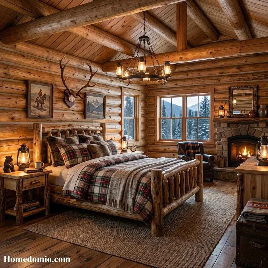 Western Room Ideas to Bring Rustic Charm Home 7 Log Cabin Bedroom Style