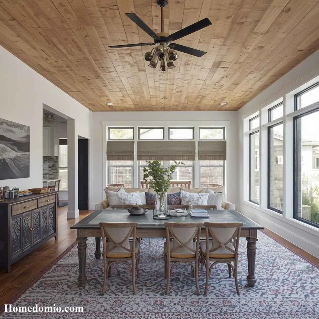 12 Painted Ceiling Ideas Worth Trying In Your Home 10 Mimic Wood with Faux Finishing