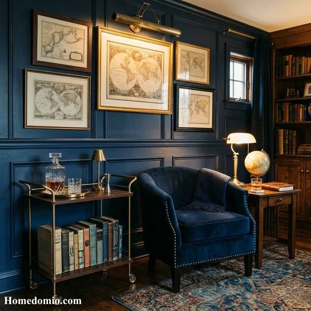 Botanical Corner With Dark Florals