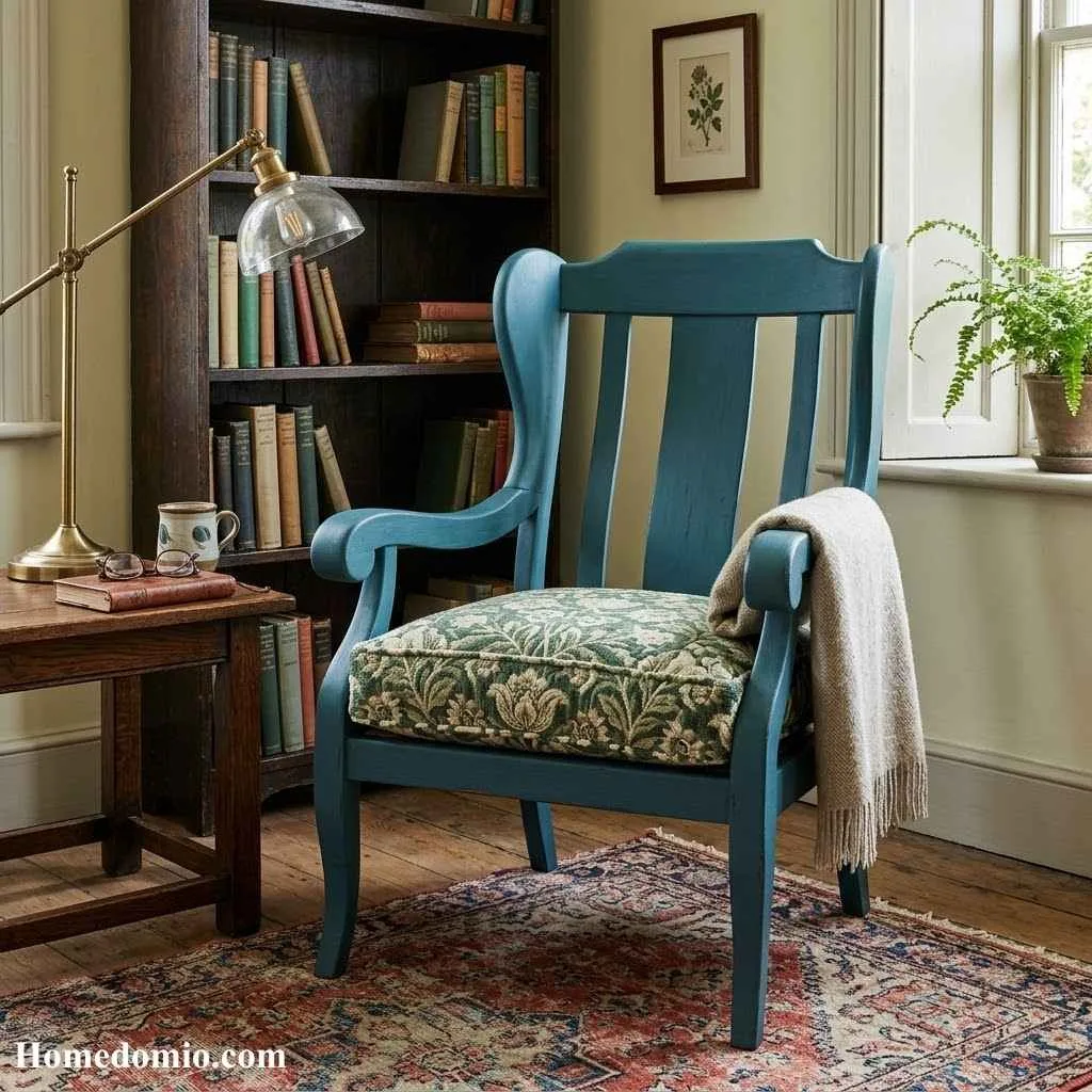 14 Affordable Ways To Style A Book Nook On A Budget 11 Repurpose A Vintage Chair