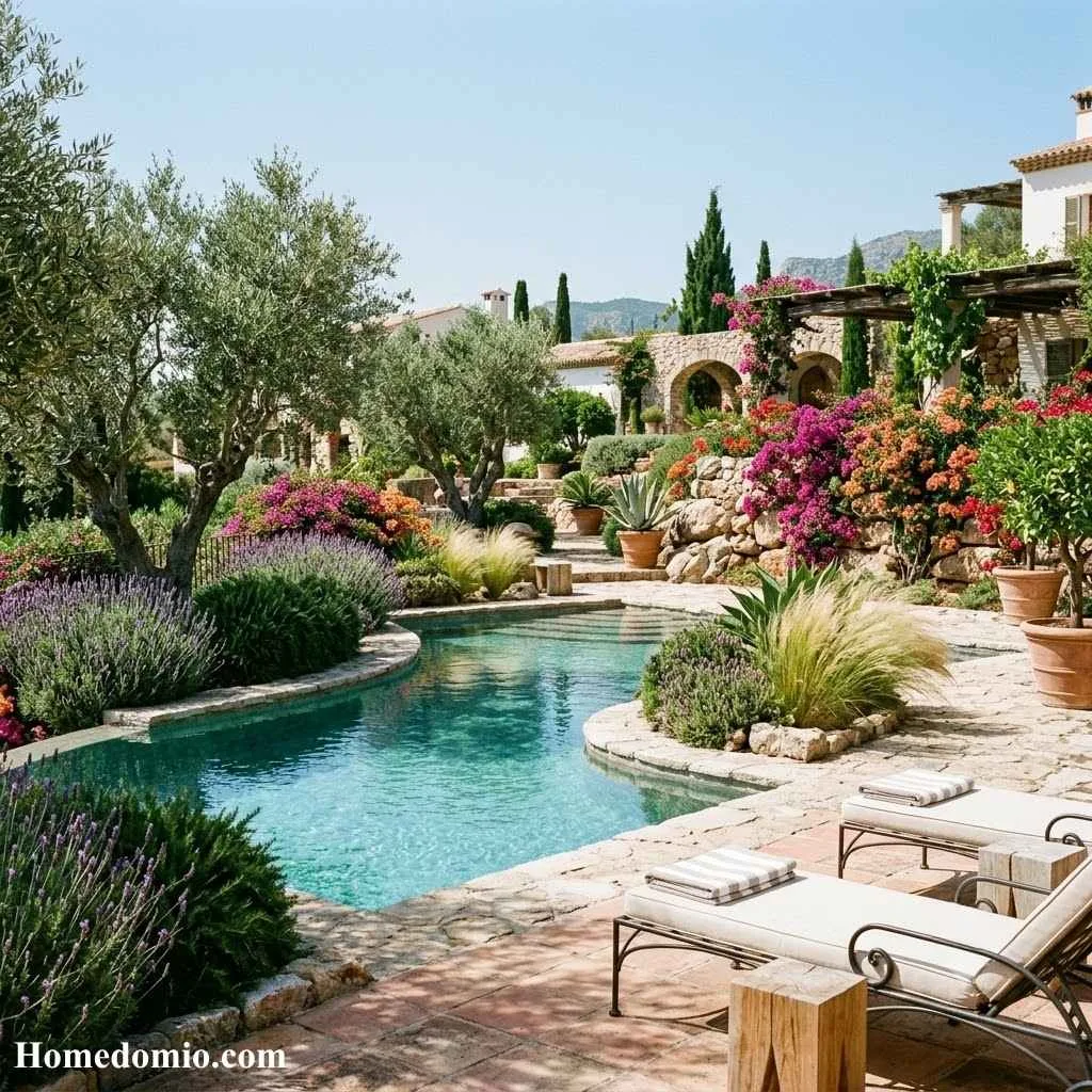 12 Mediterranean Luxury Pool Villas Worth Dreaming Of 6 Resort Style Pool Landscaping With Mediterranean Plants