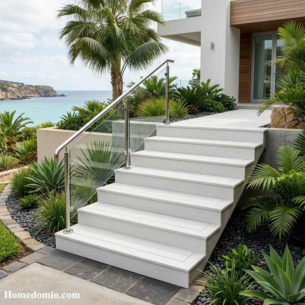  Sleek White Composite Steps
