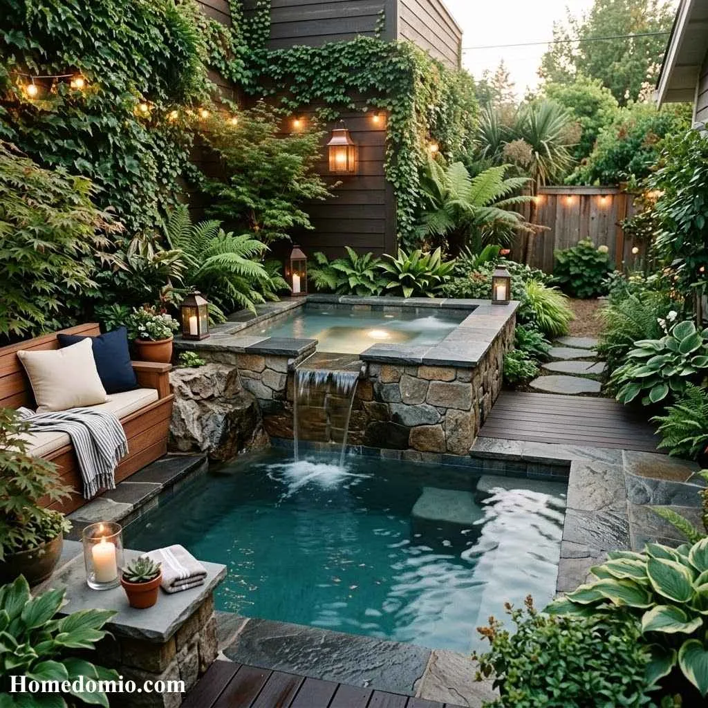 15 Small Backyard Pool Ideas For Your Tiny Yard Now 5 Spillover Spa Corner