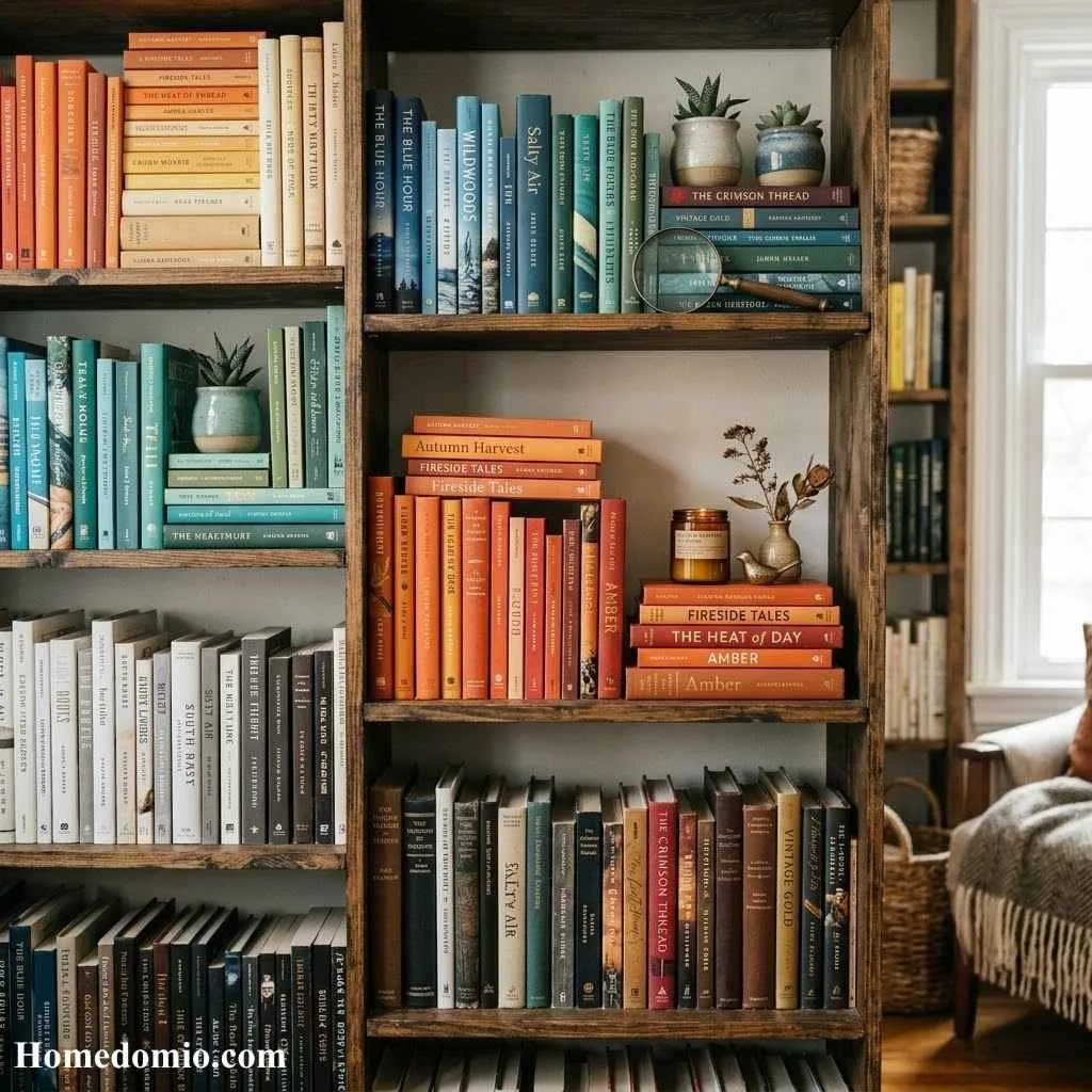 14 Affordable Ways To Style A Book Nook On A Budget 13 Style Books By Color Or Theme