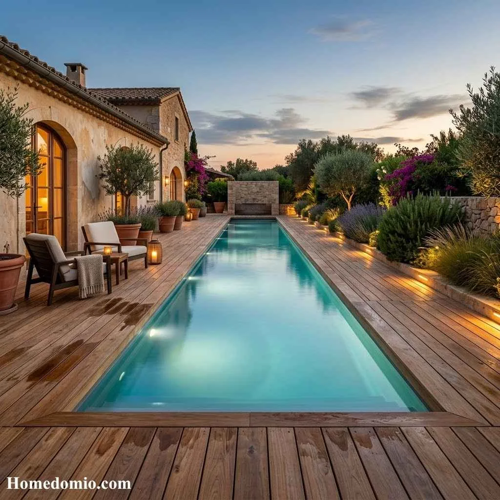 15 Small Backyard Pool Ideas For Your Tiny Yard Now 13 Teak Decked Linear Pools